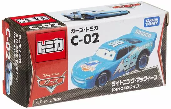 Disney Cars Томика Молния Маккуин C-02 (Тип ДИНОКО) синий