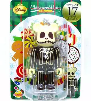 Disney Christmas Party Happy Lottery Jack Skellington White Chocolate Bearbrick BE@RBRICK Ver. 100%