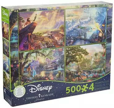 Набор Disney Classic Pulse 500 деталей x 4 Лу и Питер и Волшебник [Король Лев] [Жестяная крышка] Пан] [Поцелуй принцессы] [Книга джунглей] (пункт) [продукт]