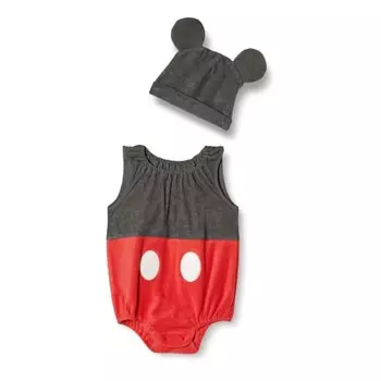 Disney Dress Up Romper Dress Up Romper Hooded Pile Mickey Minnie Donald Pooh 101 Stitch Baby Costume Combinell Mickey 23 80