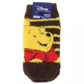 Disney Fluffy Socks Kids Winnie the Pooh Brown [Small Planet]