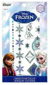 Disney Frozen Frozen Украшения для тела Наклейки Лист Аксессуары для костюма Унисекс x Ш11,8 В17,7 см