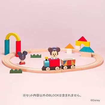 Disney KIDEA Микки Маус Disney Kidia Tsumiki деревянная игрушка развивающая игрушка для детей мальчиков девочек подарок поезд поезд рельс TYKD00503 TRAIN&RAIL
