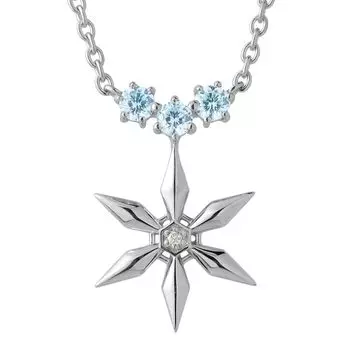 Disney Limited Quantity Frozen Necklace Snowflake Elsa Silver 925 Disney Goods Frozen [Shinjuku Ginnokura] Women s