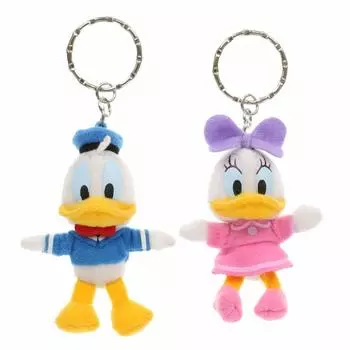 Disney Matching Mascot Keychains Duck Daisy Keychain Keyring Pair Merchandise Resort Exclusive [Hobbies] (Donald & Duck)