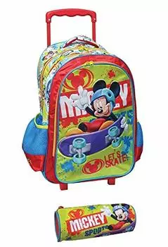 Disney Mickey - Детский рюкзак на колесиках Disney Mickey 31 см + школьный комплект для детского сада