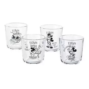 Disney Микки Друзья Набор из 4 стаканов и D-MF14 AM-MB50308 чистый