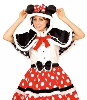 Disney Minnie Gothic Cape Kids Costume Girls Length 42cm