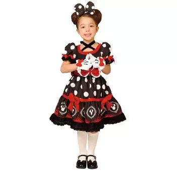 Disney Minnie Gothic Kids Costume Black Girls 120cm-140cm
