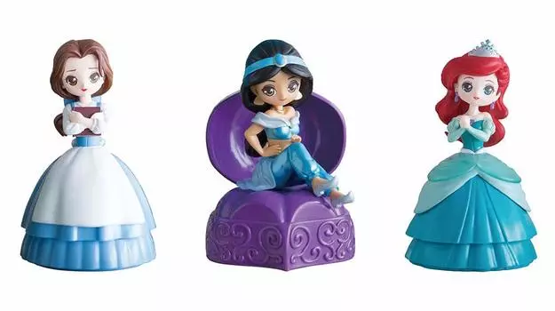 Disney Princess Capchara Heroine Doll Belle Ariel Jasmine types set [3 (full complete)]