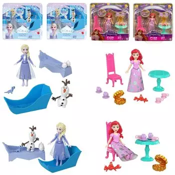 Disney Princess Frozen Mini Dolls Аксессуары Dress Up Play Mini Doll Play Sets Всего 4 набора Возраст 3 и старше Multi / & Dolls/Houses Play/Pretend