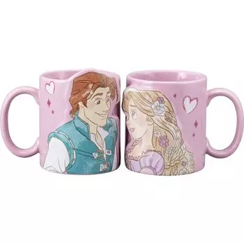 Disney SAN4080 Рапунцель на башне, парная кружка, набор из 2 шт., прибл.. 10,1 жидких унций (300 мл)