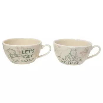 Disney the Soup Cup Pair Set Tableware For 2 Pers Около 310ml Можно мыть в посудомоечной машине Можно использовать в микроволновой печи Посуда для пикника на 100 акров Разные товары зелёный