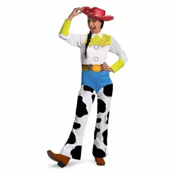 Disney Toy Story 4 Halloween Jessie Cosplay S White Yellow 11374N Fancy Dress Costume [Clear Stone] Womens