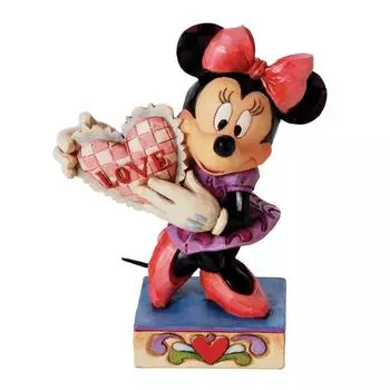 Disney Tradition Enesco Jim Shore Джим Шор резьба по дереву фигурка Минни Маус с чувствами 4026085 Товары