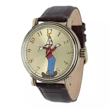Disney W001845 Goofy аналоговый дисплей аналоговые кварцевые коричневые часы мужские коричневый