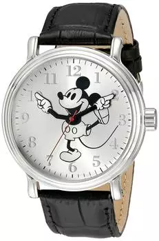 Disney W001862 Микки Маус Аналоговый дисплей Аналоговые кварцевые черные часы мужские чёрный
