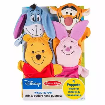 Disney Winnie набор из 4 милых мягких развивающих игрушек со словами Пух, Тигра, Пятачок, Ослик Иа, Марионетки, Кукла, Игрушка, Игра, [Предмет]