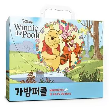 Disney Winnie the Pooh Bag Puzzle Set 15 + 20 + 25 + 30 Piece Set, Корейские популярные пазлы