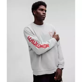 Disney X Lululemon Steady State Crew Heathered Silver Drop XXL