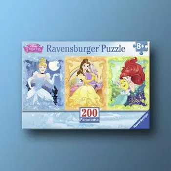 Disney Золушка, Белль, Ариэль XXL Панорама 200 деталей Ravensburger Детский пазл, популярная корейская настольная игра