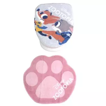 Disney Zootopia Туалетный набор Туалетные принадлежности Туалетный коврик для теплой воды для мытья сиденья унитаза Покрытие для унитаза Персонаж Ник Джуди Товары 2-х частей SB-599-D