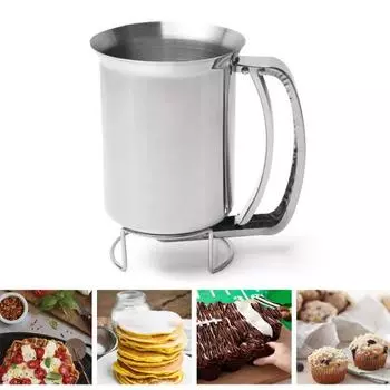 Диспенсер для блинов, простое управление, принадлежности для хлебобулочных изделий, прочная конструкция, быстрозакрывающийся клапан из нержавеющей стали, диспенсер для блинов, современный серебряный