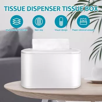 Диспенсер для бумажных полотенец большой емкости, нескользящий держатель для бумажных полотенец на столешницу с видимым окошком для кухни, ванной, туалета белый