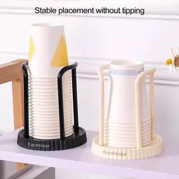 Диспенсер для бумажных стаканчиков, прочный компактный перевернутый держатель для полоскания рта для кухни, ванной комнаты, туалетный столик, столешница чёрный