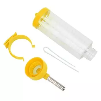 Диспенсер для бутылок с водой для хомяков, автоматический питьевой фонтанчик без капель для мелких животных, желтый жёлтый