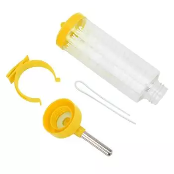 Диспенсер для бутылок с водой для хомяков, автоматический питьевой фонтанчик без капель для мелких животных, желтый жёлтый