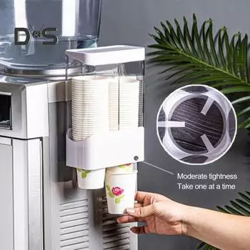 Диспенсер для чашек с визуальным окном Конструкция с одной или двумя трубками Настенный монтаж без перфорации Простая установка Держатель для стаканов