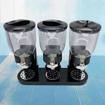 Диспенсер для хлопьев с тройной канистрой позволяет управлять кухонным пространством, сохраняя при этом ваши любимые закуски свежими и вкусными. белый