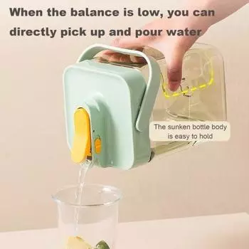 Диспенсер для холодных напитков на 2,3 л с патрубком, герметичный герметичный заварник для фруктов, контейнер для напитков для холодильника, уплотнительный фильтр на 360 градусов, кран для вечеринок белый