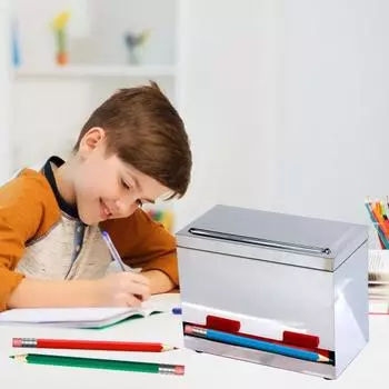 Диспенсер для карандашей Большая емкость Простая установка Пылезащитная крышка Контейнер для карандашей Организация в классе