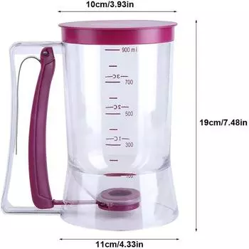 Диспенсер для кексов, блинов, печенья, крема, миксер для теста для торта, дозатор для теста, кухонные принадлежности, воронка, мерный стакан, аксессуары светло-серый