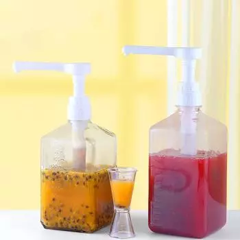 Диспенсер для кофейного сиропа на 1600 мл, многофункциональная бутылка для кетчупа с медовым соусом и помпой 25.8*7.5cm