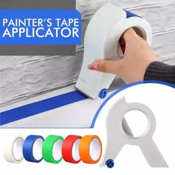 Диспенсер для малярной ленты с 5 рулонами Резак для упаковочной ленты для малярных работ Эргономичная ручка Устройство для подачи этикетировочной ленты Портативные режущие инструменты синий