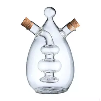 Диспенсер для масла 2-в-1, стеклянная бутылка, портативный прозрачный классический графин с дозатором для кухни