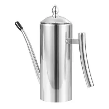 Диспенсер для масла 304 из нержавеющей стали с защитой от протечек и пыли, длинная носовая бутылка для масла для кухни, соя