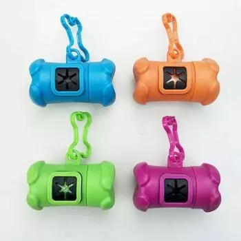 Диспенсер для мешков для отходов домашних животных в форме кости, переносной чехол для мешков для мусора домашних животных, переноска для улицы синий