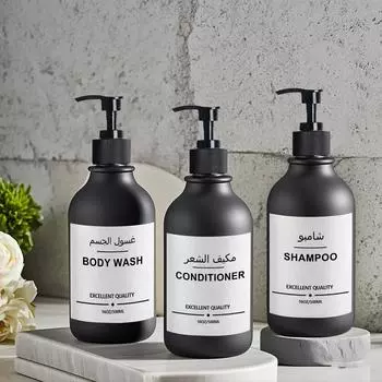 Диспенсер для мыла 500 мл с насосом и настенным держателем, дозатор жидкого мыла для рук с поддоном, современный декор ванной комнаты Type 5