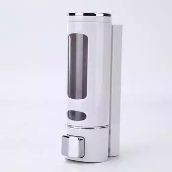 Диспенсер для мыла для душа 400 мл, настенный дозатор шампуня и кондиционера, самоклеящийся дозатор жидкости для мытья рук белый