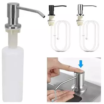 Диспенсер для мыла для кухонной раковины, насос для дозатора мыла на столешницу, силиконовая удлинительная трубка, подключаемая напрямую к бутылке с мылом, S