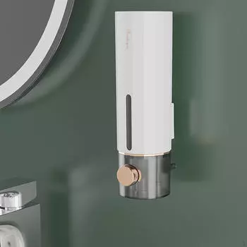 Диспенсер для мыла для мытья рук, настенное крепление, 450 мл, нажимной тип, без сверла, лосьон для темно-зеленого