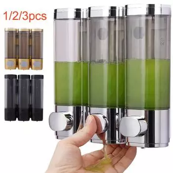 Диспенсер для мыла и шампуня для душа, настенный, одинарный, двойной или тройной, 300 мл, дозатор мыла для душа без дрели, аксессуары для ванной комнаты Single Head белый