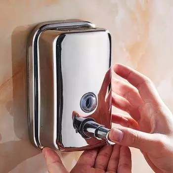 Диспенсер для мыла из нержавеющей стали 304, эргономичный дизайн, легко моется, настенный дозатор для мыла для ванной комнаты и кухни S A