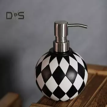 Диспенсер для мыла из нержавеющей стали, прочный, устойчивый к ржавчине, гладкий корпус из смолы, легко моющийся контейнер для мыла чёрный