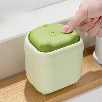 Диспенсер для мыла с держателем для губки для кухни, отдельно стоящий флакон-дозатор зелёный