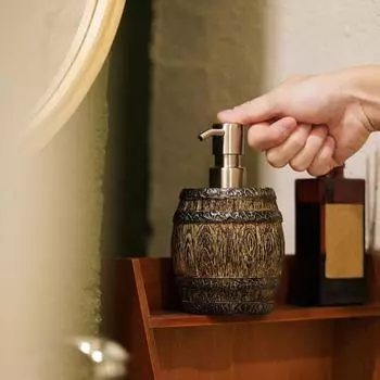 Диспенсер для мыла в бочке для виски, многоразовый дозатор для лосьона, деревенское мыло для рук